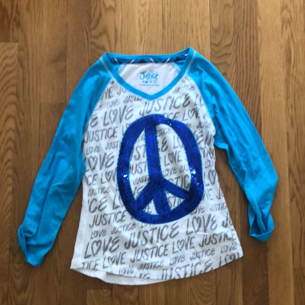 never worn justice peace long sleeve